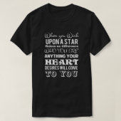 Wanneer u op een ster wenst t-shirt (Design voorkant)