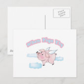 wanneer varkens vliegen briefkaart (Voorkant / Achterkant)