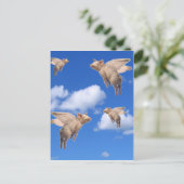 Wanneer varkens vliegen briefkaart (Staand voorkant)