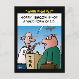 "Wanneer varkens vliegen" Briefkaart