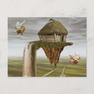 Wanneer varkens vliegen briefkaart