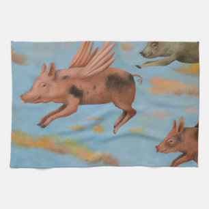 Wanneer varkens vliegen theedoek