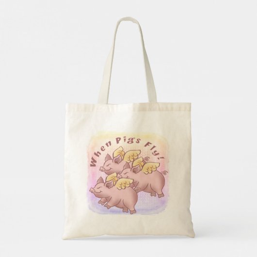 Wanneer varkens vliegen tote bag (Achterkant)