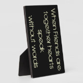 Wanneer vrienden samen harten spreken.....Plaque Fotoplaat (Zijkant)