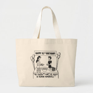 Wanneer vrouwen 40 kg draaien grote tote bag