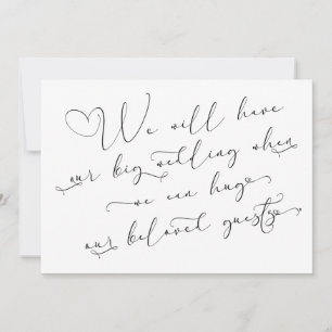 Wanneer we kunnen knuffelen uitgestelde bruiloft w kaart