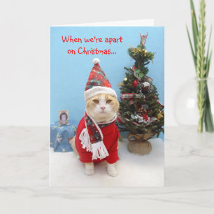 Wanneer wij apart op Kerstmis… Feestdagen Kaart