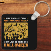 Wanneer zwarte katten roamen sleutelhanger (Achterkant)