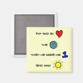 Want God hield zo van de Wereld magneet (Voorkant / Achterkant)