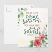 Want het is door Grace Briefkaart (Voorkant / Achterkant)