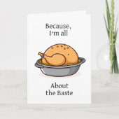 Want ik ben helemaal voor de Baste Funny Thanksgiv Kaart (Voorkant)