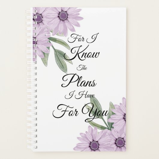 "Want ik ken de plannen die ik voor je heb." Planner (Voorkant)