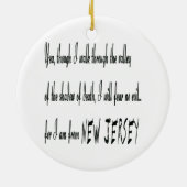 ...want ik kom uit New Jersey Ornament (Achterkant)