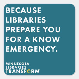 Want ken Blauwgroen vierkante Sticker