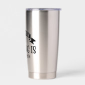 Want met God is niets onmogelijk religieus Geïsoleerde Drinkbeker (Links)