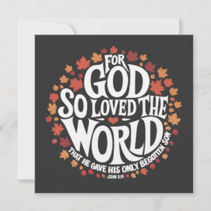 Want zo lief heeft God de wereld gehad