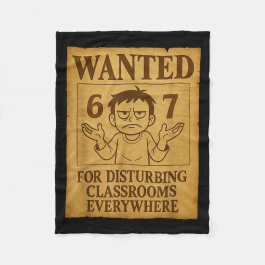 Wanted For Disturbing Clrooms Everywhere Funny 6 7 Fleece Deken (Voorkant)