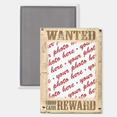 WANTED Poster Photo Lijst Magneet (Voorkant / Achterkant)