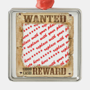WANTED Poster Photo Lijst Metalen Ornament