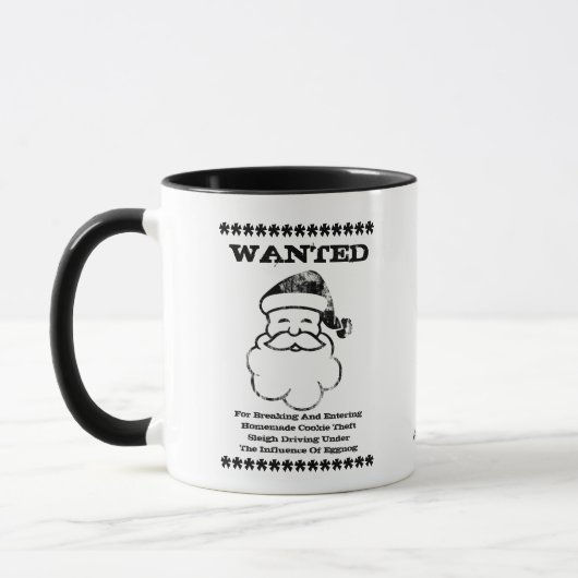 WANTED (Santa Claus) - Een MisterP-Mok Mok (Links)