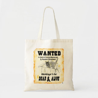 "WANTED: Schrodinger's Cat"-Canvas tas