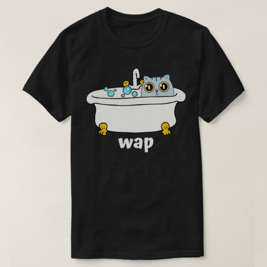 WAP Natte Kat in buisje, smerige grappenmakerij en T-shirt (Design voorkant)