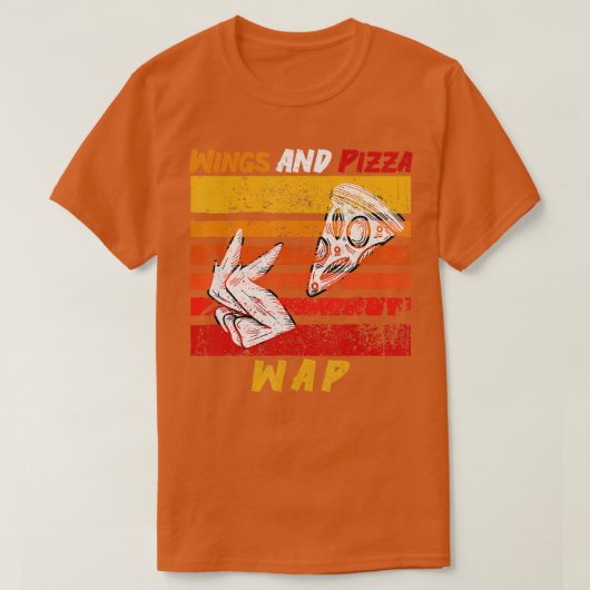 WAP Wings en Pizza Funny  T-shirt (Design voorkant)