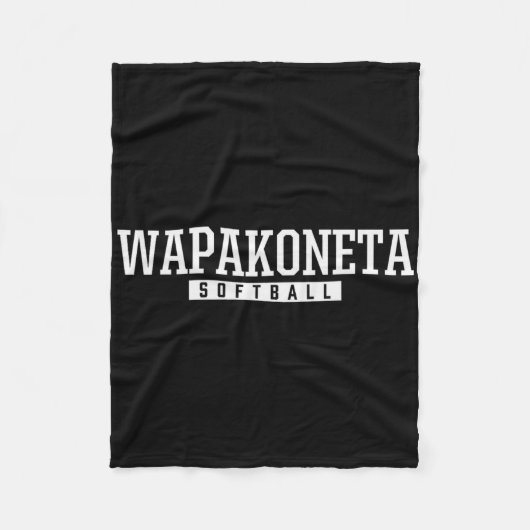 Wapakoneta High School Softll  Fleece Deken (Voorkant)