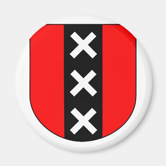 Wapen Amsterdam Nederland Magneet (Voorkant)