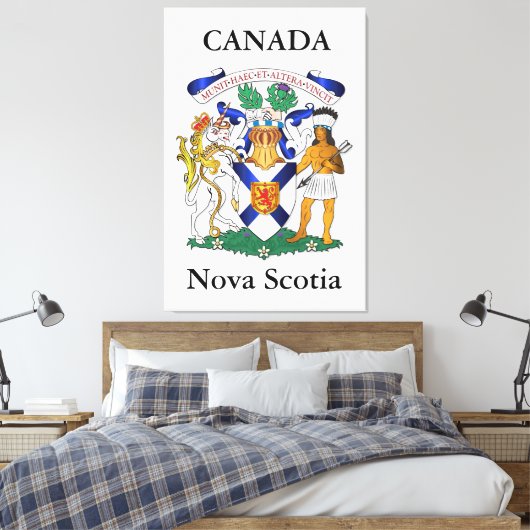 wapen Nova Scotia Canvas Afdruk (Insitu (Slaapkamer))