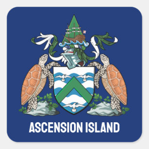 Wapen van Ascension Island Vierkante Sticker