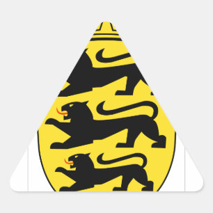 Wapen van Baden-Württemberg (Duitsland) Driehoek Sticker