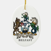 Wapen van Belfast Keramisch Ornament (Voorkant)
