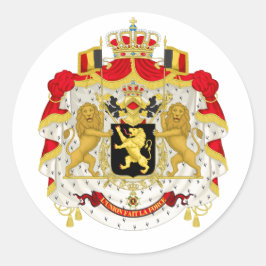 Wapen van België Ronde Sticker