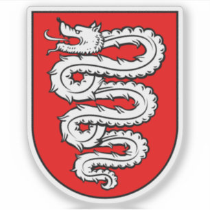 Wapen van Bellinzona, Zwitserland Sticker