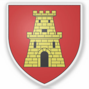 Wapen van Caen, Calvados, Normandië Sticker