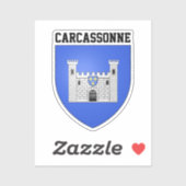 Wapen van Carcassonne - FRANKRIJK Sticker (Vel)