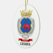 Wapen van Catania, Sicilië Keramisch Ornament (Links)