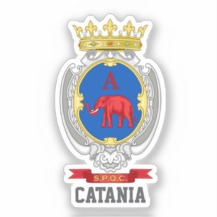 Wapen van Catania, Sicilië Sticker