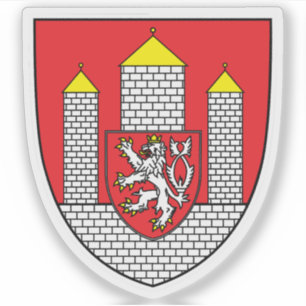 Wapen van České Budějovice, Tsjechië Sticker