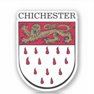 Wapen van Chichester, West Sussex (Engeland) Sticker