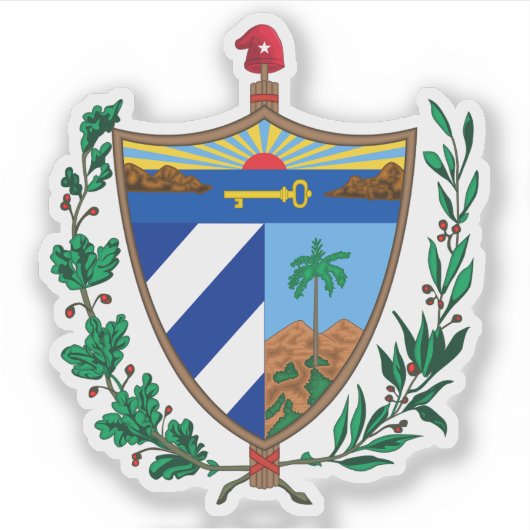 Wapen van Cuba Sticker (Voorkant)