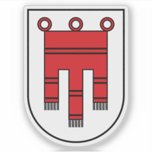 Wapen van de deelstaat Vorarlberg, Oostenrijk Sticker