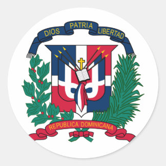 wapen van de Dominicaanse Republiek Ronde Sticker