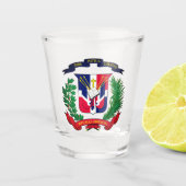 wapen van de Dominicaanse Republiek Shot Glas (Voorkant)