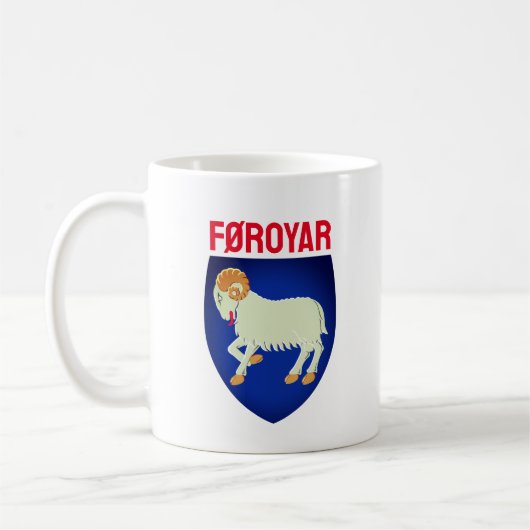 wapen van de Faeröer (DENEMARKEN) Koffiemok (Links)