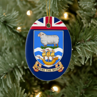 Wapen van de Falklandeilanden Keramisch Ornament