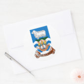 Wapen van de Falklandeilanden Ronde Sticker (Envelop)