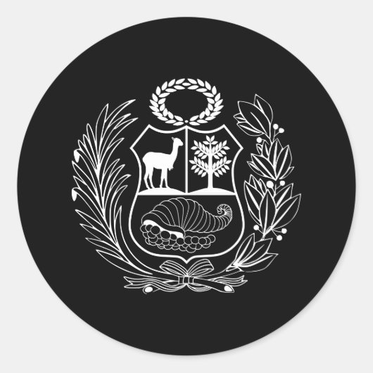 Wapen van de Peruaanse vlag Ronde Sticker (Voorkant)
