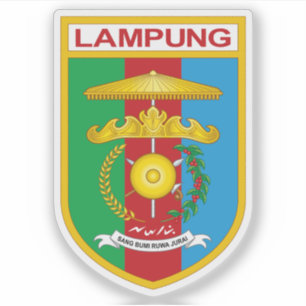 Wapen van de provincie Lampung, Indonesië Sticker